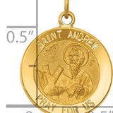 14k Saint Andrew Medal Charm