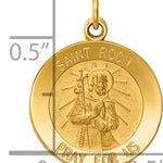 14k Saint Roch Medal Charm