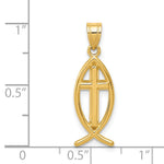 14k Ichthus Fish Pendant