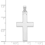 14k White Gold Cross Pendant