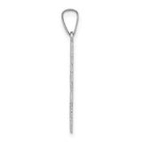 14k White Gold Eastern Orthodox Cross Charm