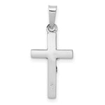 14k White Gold INRI Crucifix Charm