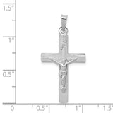 14k White Gold INRI Crucifix Charm
