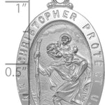 14k White Gold Saint Christopher Medal Pendant