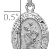 14k White Gold Saint Christopher Medal Charm