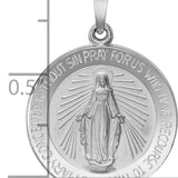 14k White Gold Miraculous Medal