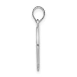 14k White Gold Ichthus Fish Pendant