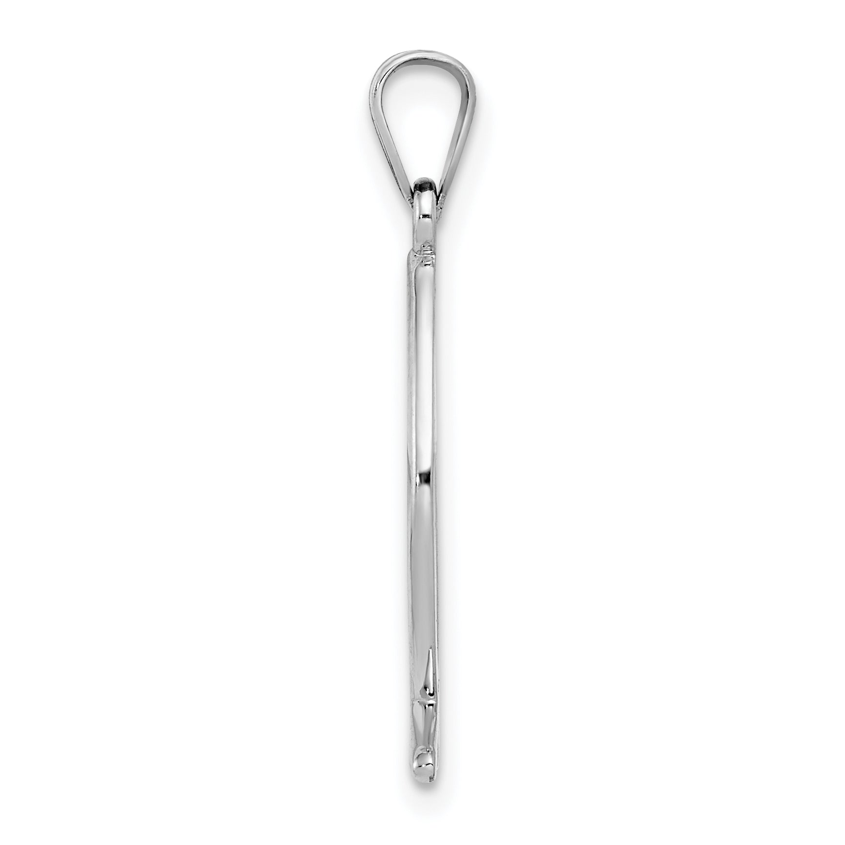 14k White Gold Ichthus Fish Pendant