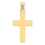14k Polished Cross Charm