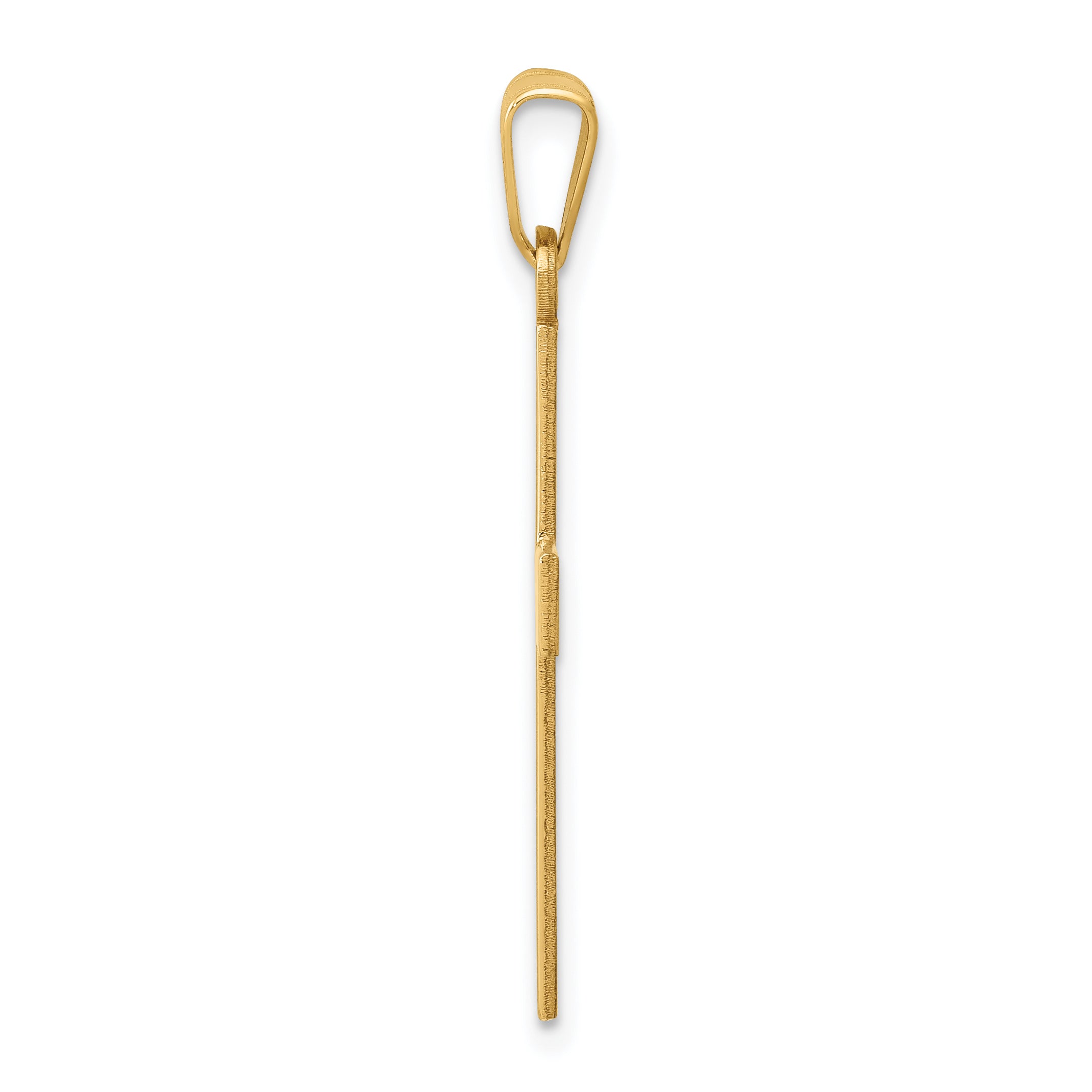 14k Polished Cross Charm