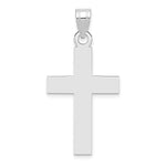 14k White Gold Polished Cross Charm
