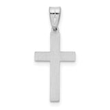 14k White Gold Cross Pendant