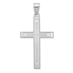 14k White Gold Cross Pendant