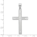 14k White Gold Cross Pendant