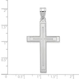 14k White Gold Cross Pendant
