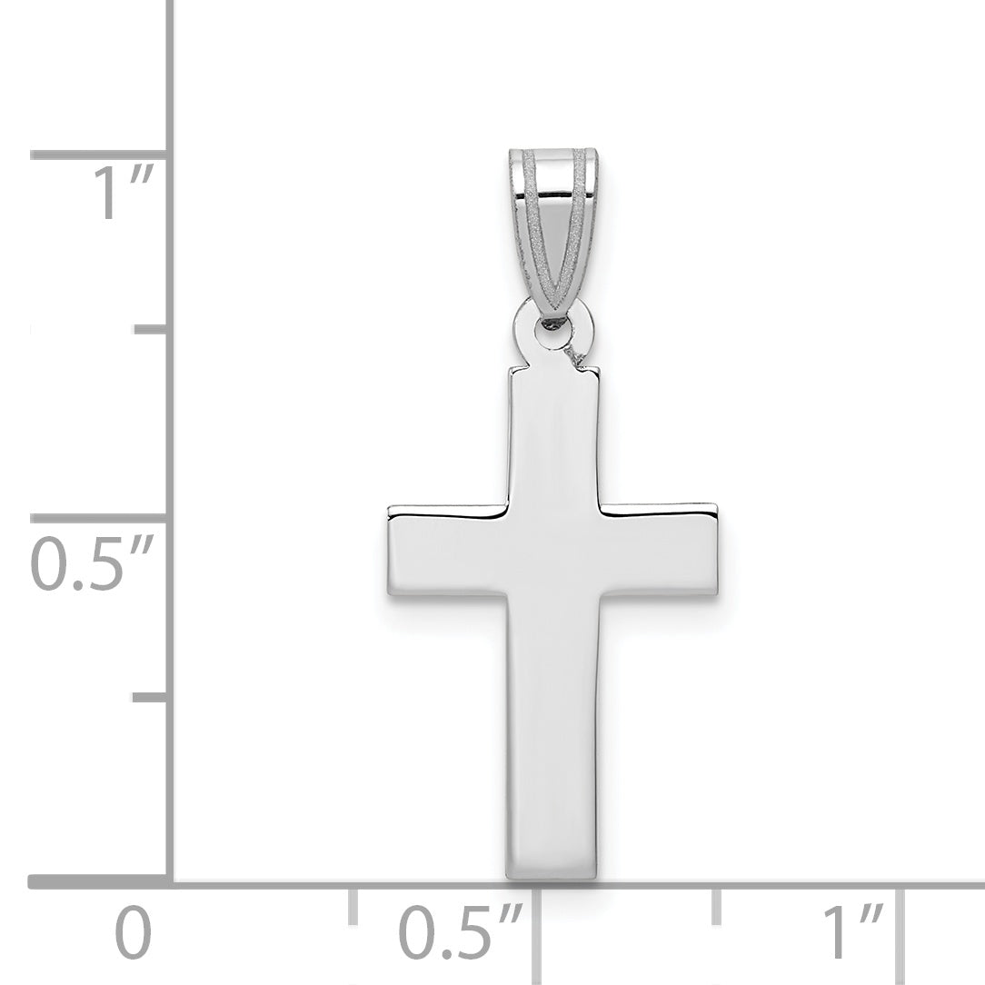14k White Gold Cross Pendant
