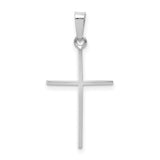 14k White Gold Cross Charm