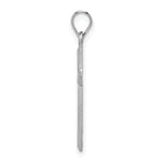 14k White Gold Hollow Cross Pendant