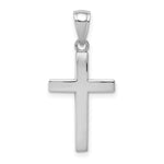 14k White Gold Polished Cross Charm