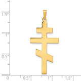 14k Eastern Orthodox Cross Pendant