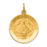 14k Our Lady of San Juan Medal Pendant
