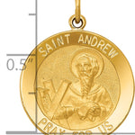 14k Saint Andrew Medal Pendant