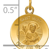 14k Saint Mark Medal Charm