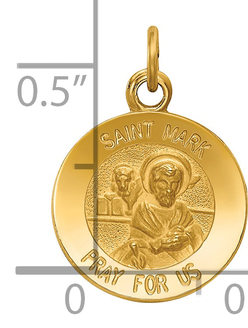 14k Saint Mark Medal Charm