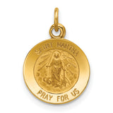 14k Saint Martha Medal Pendant