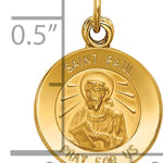 14k Saint Paul Medal Charm