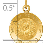 14k Our Lady Of The Assumption Medal Charm
