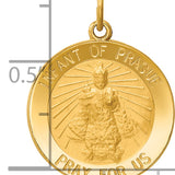 14k Infant of Prague Medal Charm