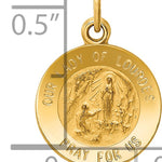 14k Our Lady of Lourdes Medal Charm