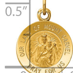14k Our Lady of Mt. Carmel Medal Charm