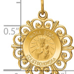 14k Matka Boska Medal Charm