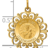 14k Matka Boska Medal Charm