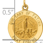 14k Our Lady of Fatima Medal Charm