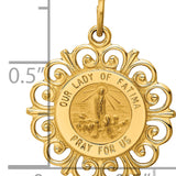 14k Our Lady of Fatima Medal Pendant