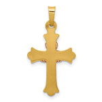 14k Two-tone Claddagh Cross Pendant