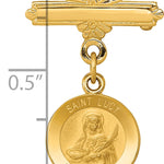 14k Saint Lucy Medal Pin
