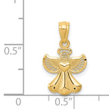 14k Polished Angel Pendant