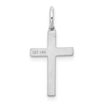 14K White Gold Laser Designed Cross Charm