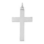 14K White Gold Laser Designed Cross Pendant