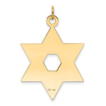 14K Laser Designed Star of David Pendant
