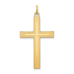 14K Laser Designed Cross Pendant