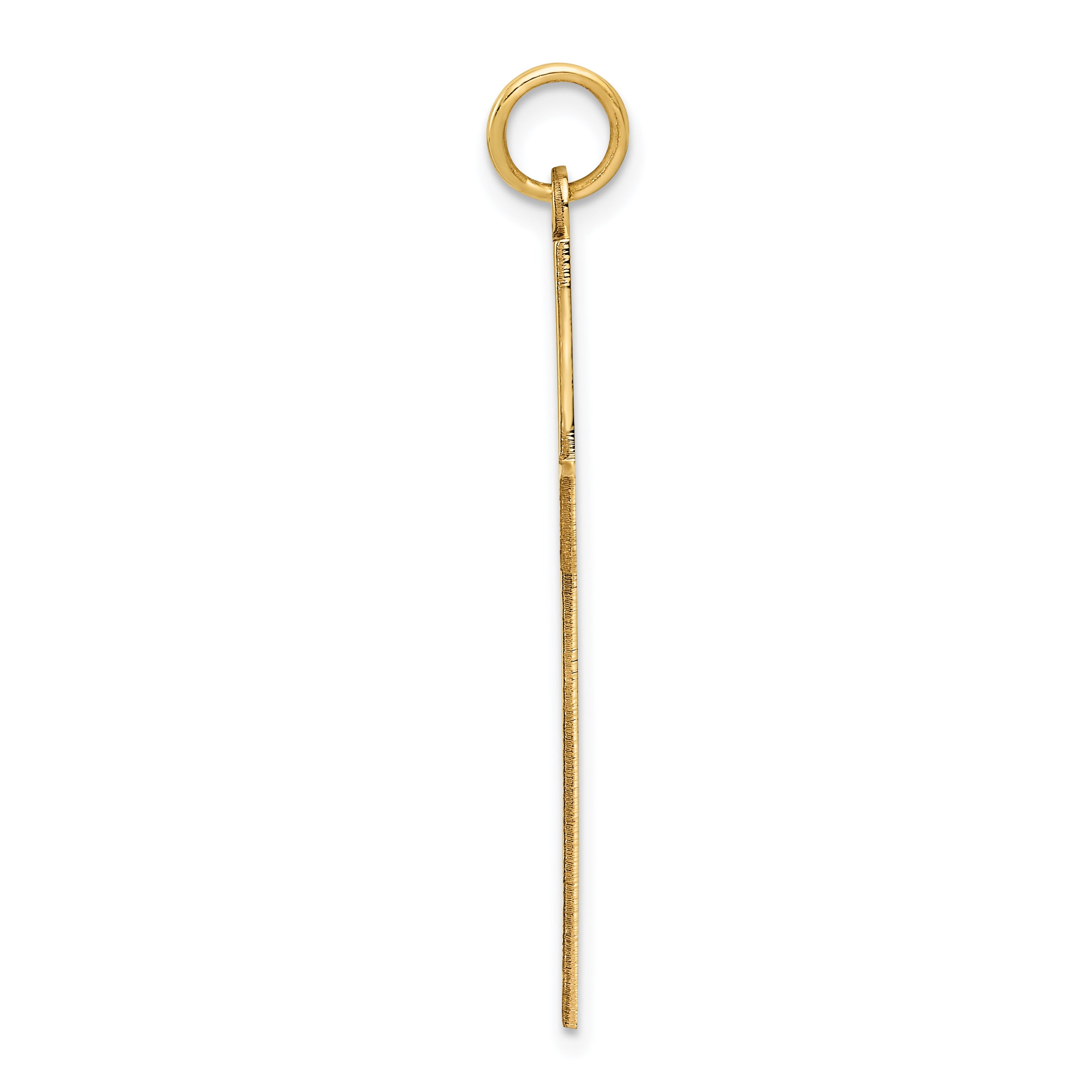 14K Laser Designed Cross Pendant