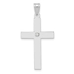14k White Gold .02ct. Diamond Cross Pendant