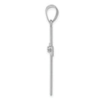 14k White Gold .02ct. Diamond Cross Pendant