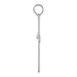14k White Gold .02ct. Diamond Cross Pendant