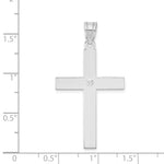 14k White Gold .02ct. Diamond Cross Pendant